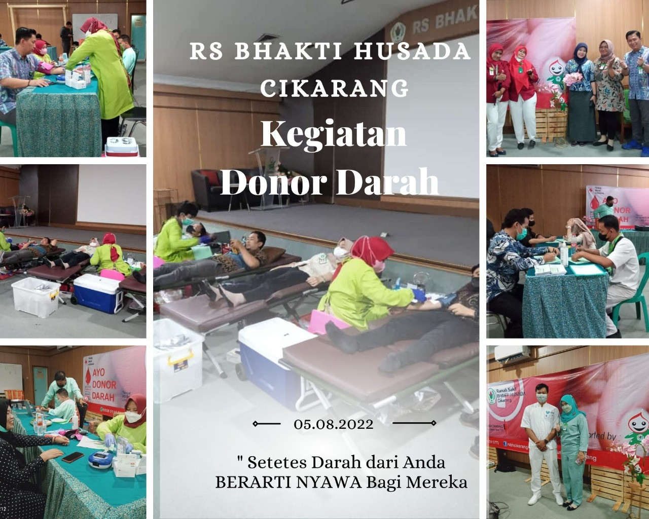 Kegiatan Donor darah RS Bhakti Husada Cikarang bersama PMI Kabupaten Bekasi
